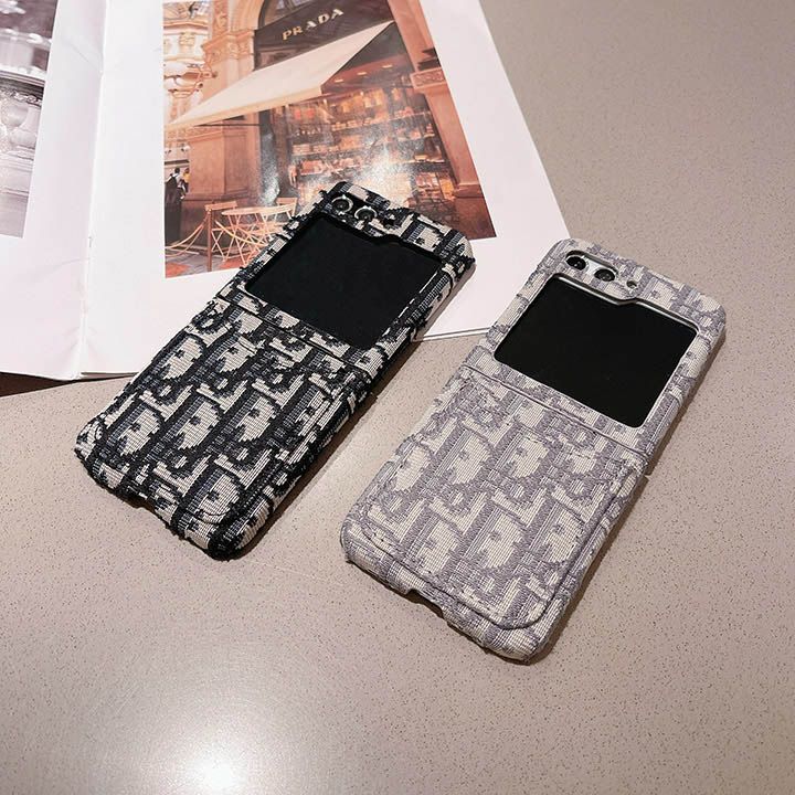 ディオールGalaxy Z Flip 5ブランド刺繍ケース