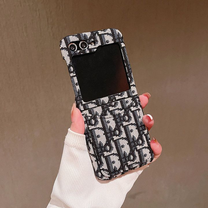 ディオールGalaxy Z Flip 5ブランド刺繍ケース