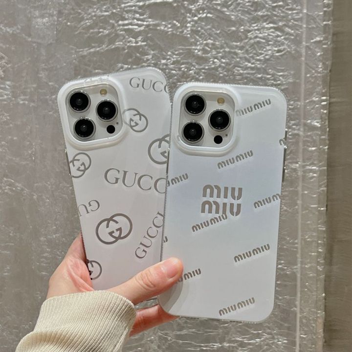 グッチiPhone13シルバーホットスタンプモバイルケース