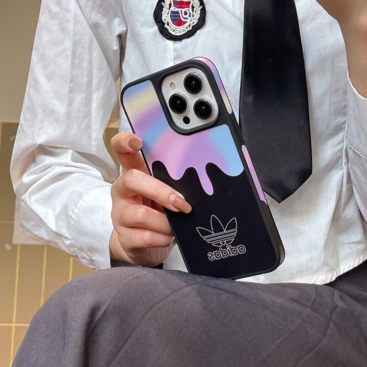 ノースフェイスiPhone15グラデーションシリコンケース