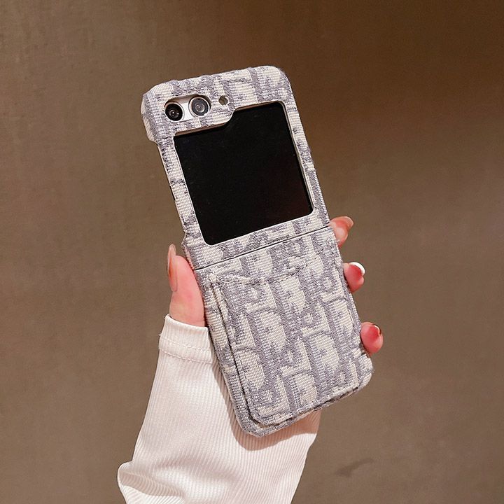 ディオールGalaxy Z Flip 5ブランド刺繍ケース