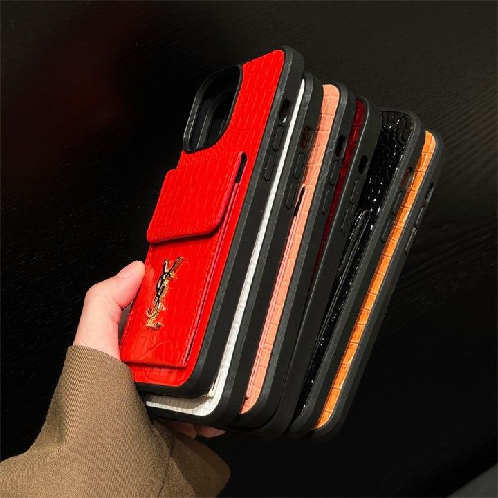 サンローラン クロコダイル柄カードケース スマホケース