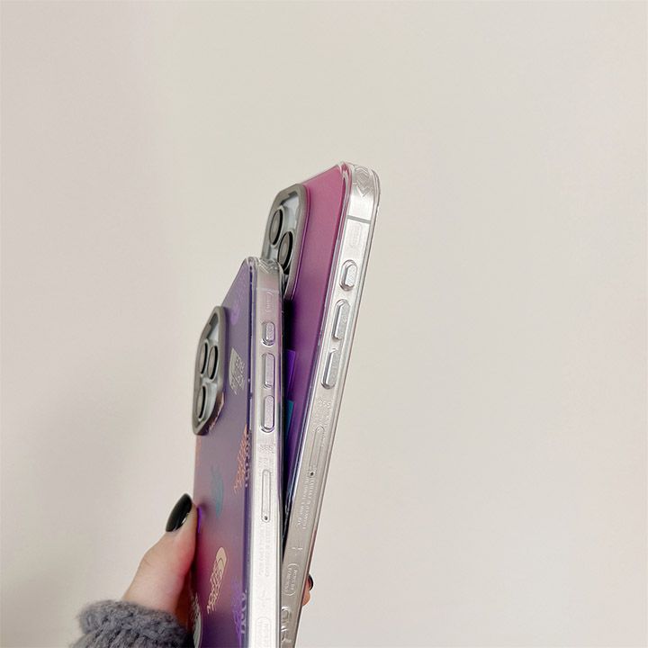 ノースフェイスiPhone15ポラリスブルーライトクリアケース